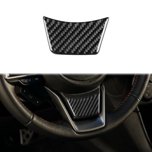 UOADA Crew Cab Car Interior Wheel Decoration Decal Compatible with Subaru Impreza 2017-2023 / Crosstrek 2018 2019 2020 2021 2022 2023 Premium Real Carbon Fiber Sticker Auto Accessories Black.
