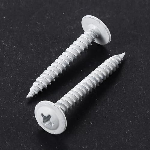 Image of Wensilon(250 pcs)#8x1 inch Phillips Truss Head Wood Screws White Iron Quick Metal Self Tapping