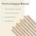 M METERXITY 2-Pack Copper Round Rod 4mm Dia. 3.94 Inch Length T2 Stock Solid Rod Lathe Bar for Metal Crafts DIY/Gardening/Industry/Decoration Pure Copper Tube