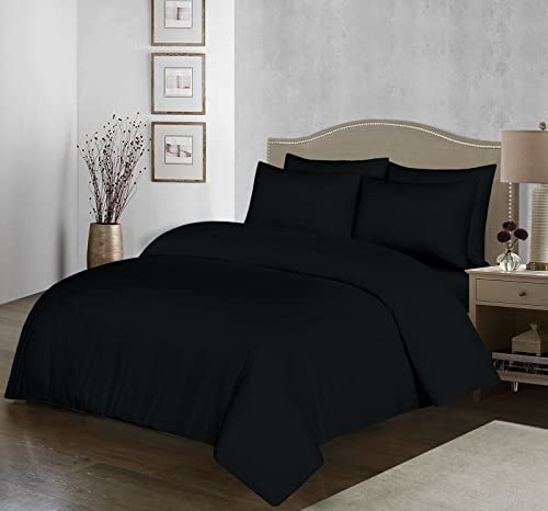 100% Egyptian Cotton Duvet Cover Set |200 Thread Count Plain Dyed Duvet...