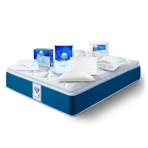 La Mejor Recopilación de Colchon Matrimonial Aurrera comprados en linea. 49 Spring Air Pack Colchón COTA Matrimonial Más 2 Almohadas y Cubre Colchon, Juego De Sabanas | Tecnología Performance | Confort y Soporte Ortopédico | Colchon Confort Medio
