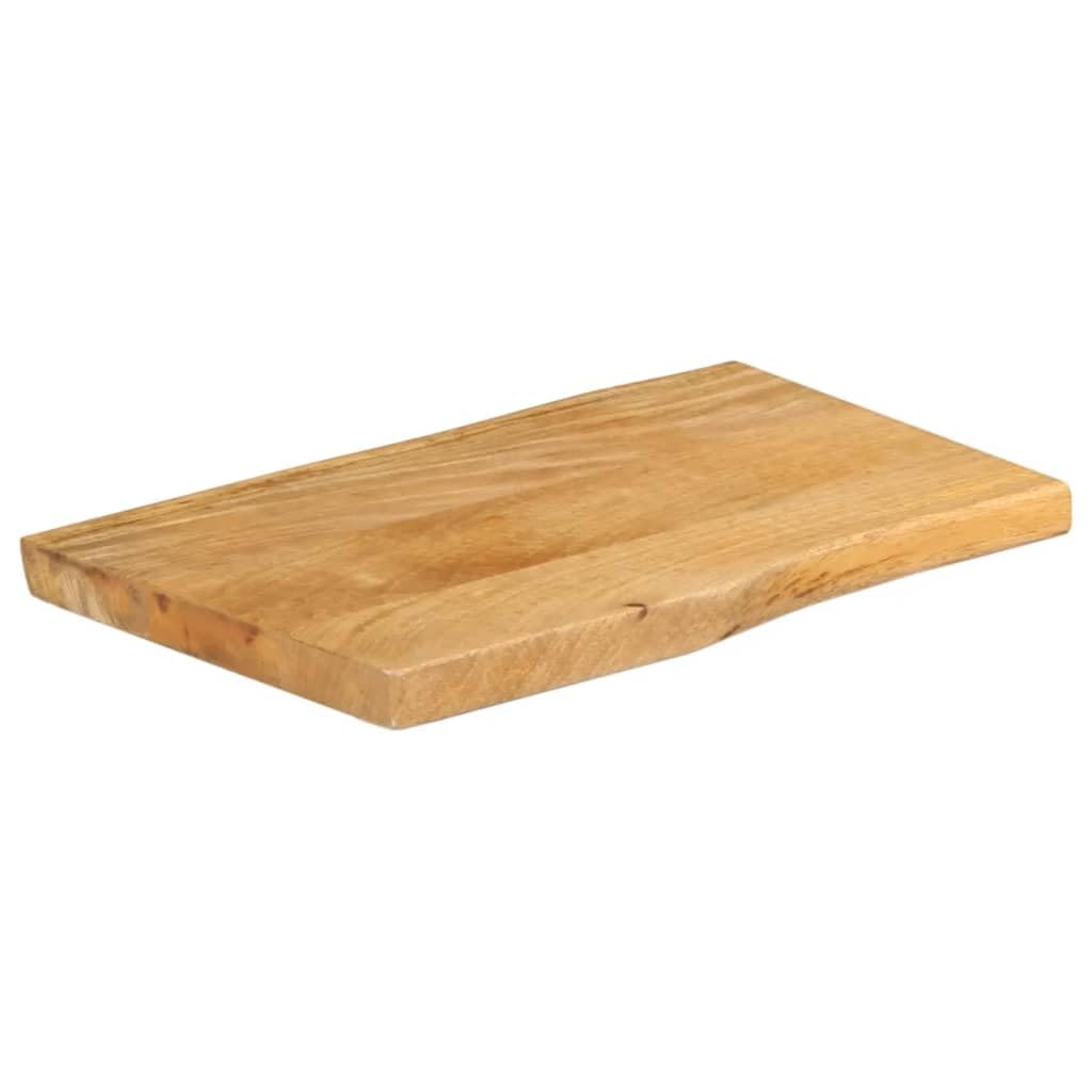 vidaXL Tischplatte, Holztischplatte mit Baumkante, Ersatztischplatte für Couchtisch Beistelltisch Esstisch, Holzplatte, Massivholz Mango