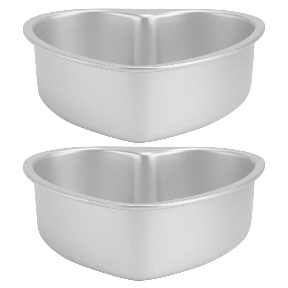 2pièces Moules à Gâteaux Forme de Cœur Lot de Cercles Profonds Moules à Pâtisserie pour Cuisine Réutilisables