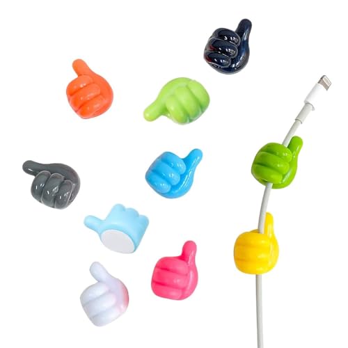 10 pièces Support de câble de données de style pouce, Clips Câbles, Attache Cable adhesif Rangement de Accroche Cable Fixation Auto Collant, cavalier cable electrique,pour la gestion des câbles