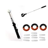 Posma ST050C Golf Swing and Grip Training Aids with 2pcs Set: Ball retriever & Weight Power Swing Ring