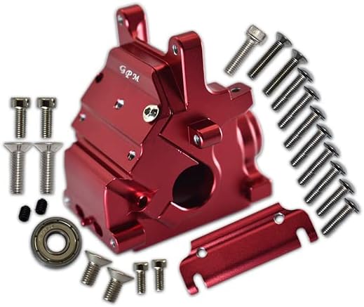 Aluminum Front Or Rear Gear Box for Arrma 1:8 KRATON/Outcast/Notorious/Typhon/Talion/KRATON V5 / Notorious V5 / 1:7 Infraction/Infraction V2 / Limitless/FIRETEAM / 1:10 SENTON - Red