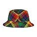 Colorful Madras Bucket Hat – Caribbean Heritage Plaid Hat for Men & Women, Festival, Beach & Travel Fashion