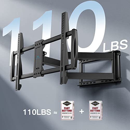Perlesmith Full Motion Tv Wall Mount For 37-75 Inch Tvs With Vesa 600X400Mm, Corner Articulating Tv Mount Bracket With 27.36-Inch Long Arm Extension, Swivel, Tilt, Up To 110Lbs, 16" Wood Stud, Psxlf03 #TOP3