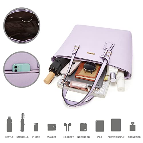 Image of Women Fashion Handbags Wallet Tote Bag Shoulder Bag Top Handle Satchel Purse Set 4pcs