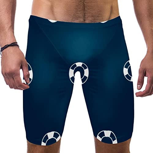 Bañador bóxer de natación atlético multicolor de pierna cuadrada para hombre talla M