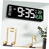 Grand écran LED : la largeur de 39 cm vous offre une lecture beaucoup plus facile sous les angles, vous pouvez connaître l'heure, la date, la température, l'horloge à grand écran, l'horloge murale moderne