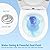 500W Macerating Toilet with Pump for Basement Upflush System, Two-Piece Toilet Compact Bowl, Sewerage Pump with 4 Inlets for Toilet Kitchen Basin Shower Waste Water Disposal, 23 ft. Vertical