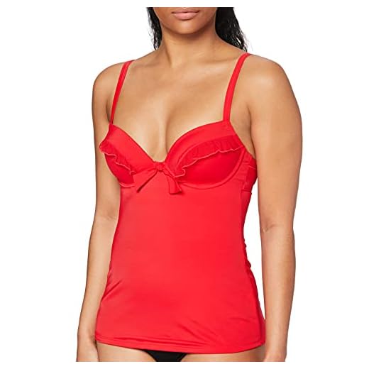Pour Moi? Damen Mardi Gras Underwired Padded Tankini, rot, 70F