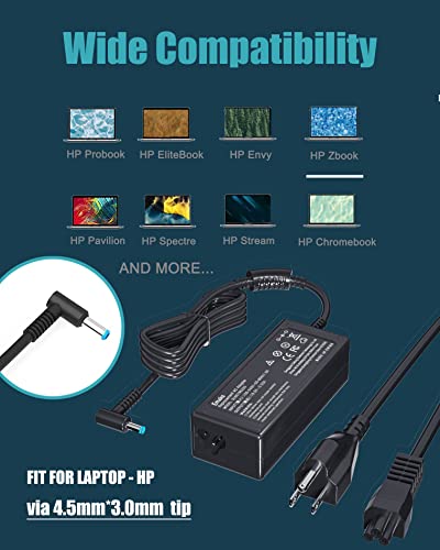45W-65W-Emaks-Ac-AdapterLaptop-ChargerPower-supply-for-HP-Pavilion-15-F15-f111dx-15-f272wm-15-f211wm-15-f271wm-15-f233wm-15-f387wm-15-f211nr-15-f337wm-15-f224wm-15-f269nr-af093ng-and-more-hp-laptop