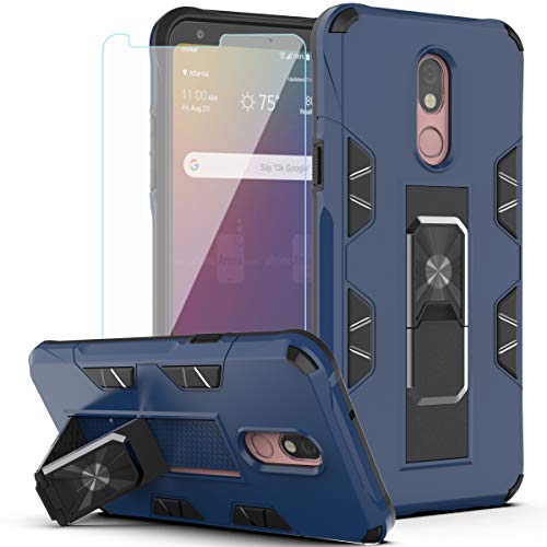 LG Stylo 5 Case LG Stylo 5 Plus/Stylo 5V/Stylo 5X Case with HD Screen Protector,KaiMai [Military Grade] Invisible Magnetic Support Metal Ring Armor Shockproof Cover for LG Stylo 5-YXZJ Blue