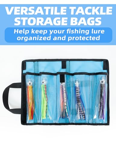 Bolsa de almacenamiento para señuelos de pesca BLUEWING con 5 compartimentos para señuelos de 6 pulgadas miniatura 3