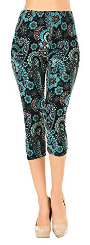 VIV Collection Printed Capris (Underwater Paisley)