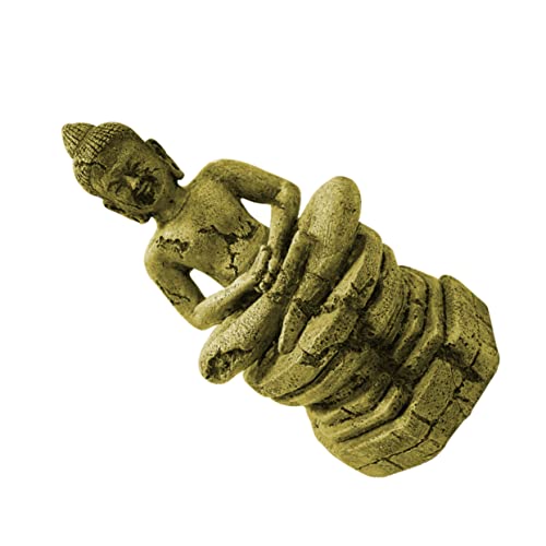 Toddmomy 1pièce Décoration De Réservoir Résine De Bouddha Assis pour Aquarium Ornement Sombre Et Évocateur pour Embellir Votre Poissonnière Et Offrir Un Refuge à Vos Poissons