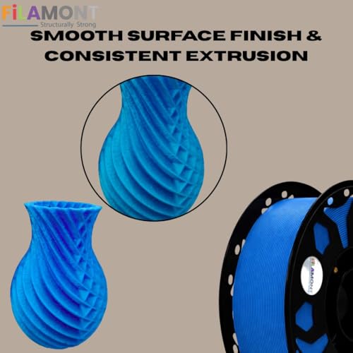 Image of FiLAMONT PETG Premium Plus 3D Printer Filament 1.75mm, 1KG Spool (Blue)