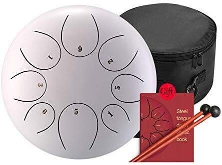 YB Steel Tongue Drum Langue en Acier du Tambour, 12 Pouces 8-Tone Drum Key Pan Main, Instrument de Percussion Compact… - Les Beatles, Paul McCartney, John Lennon, RIngo Starr, George Harrison YB Steel Tongue Drum Langue en Acier du Tambour, 12 Pouces 8-Tone Drum Key Pan Main, Instrument de Percussion Compact…