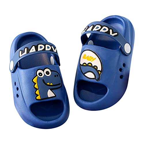 Baby Boys Girls Cute Slip On Slides Sandals Summer Open Toe Dinosaur Slide Slippers Sandals Anti-slip Water Shoes