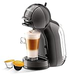 NESCAFÉ DOLCE GUSTO Mini Me Von Krups KP1238 Small Automatic Capsule Coffee Machine, Hot and Cold Drinks, 15 Bar Pressure, 0.8 Litre Water Tank, Eco Mode, Black/Anthracite, KP1238