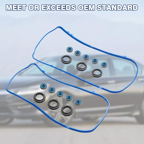 Image of Valve Cover Gasket Set Compatible with Honda Acura Vehicle 2008-2017 Accord Odyssey Crosstour Pilot Ridgeline 3.5L MDX RDX RL TL TSX ZDX 3.5L 3.7L, Replace#VS50773R