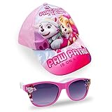 Cartoon Sonnenhut Mädchen, Baseball Cap und Sonnenbrille Kinder Set Verstellbare UV Schutz Kappe Kinder Jungen ab 3 JahrenJahren