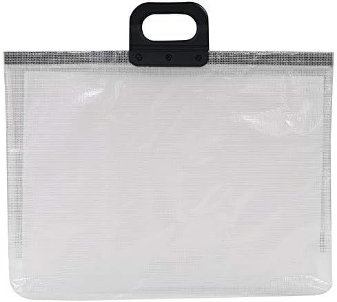 Alvin, MS1722, Mesh Portfolio Carrying Case with Handle, Very Rugged Black, 1/2" Gusset with a Piece of Stiff Cardboard, 17" x 22"