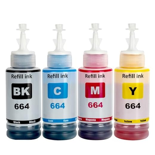 LAIPENG 664 Inchiostro Compatibile per Epson ET-2500 ET-2550 ET-2600 ET-2650 ET- 3600 ET-4500 ET-4550 ET-14000 ET-15000 ET-16500 L100 L110 L200 L210 L350 L355 L365 L455 L550 L1300 Stampante (BK/C/M/Y)