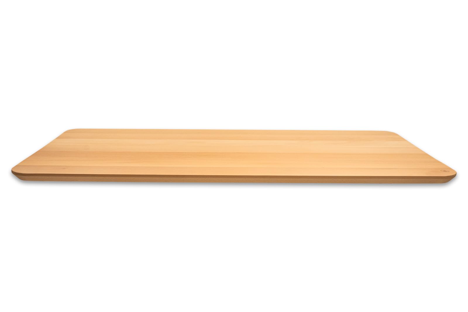 Tablero de escritorio de madera maciza de haya con borde suizo (60 x 120 cm)