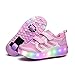 V-Do Rollensneaker mit Beleuchtung für Mädchen, Rollschuhe, Schuhe, atmungsaktiv, Sneaker mit Rollen, Pink - rose - Größe: 36 2/3 EU