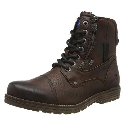 Tom Tailor 7980801, Botas Clasicas para Hombre, Marrón (Brandy 01823), 45 EU