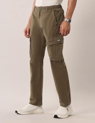 Image of U.S. Polo Assn. Denim Co. Mid Rise Straight fit Twill Cargos UDTRO0258
