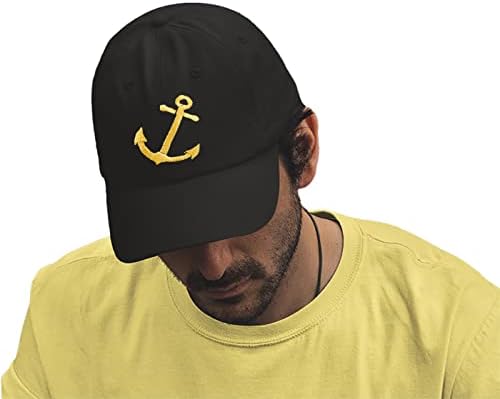 4sold Men Women 100% Cotton Ancient Mariner, Captain Cabin Boy Crew First Mate Yachting Baseball Cap Inscription Lettering Black Gold