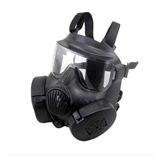Maschera protettiva tattica M50 per softair e paintball, design doppia ventola, nera