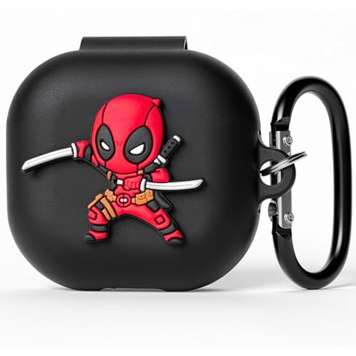 Image of kapture case Compatible with Samsung Galaxy Buds Core /Samsung Galaxy Buds Core case Cover with Hook,Cover with Silicone 360 Protection (BL-Pnther) (Dead-Pl)