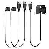 Simpeak 3 Piezas Cargador USB Compatible con Xiaomi Mi Band 7/6/5, Cable de Carga USB Repuesto Cargador y Clip Cargador USB Cable Compatible con Xiaomi Mi Band 7/6/5 - Negro