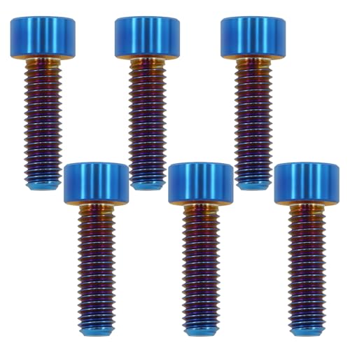 Image of M6x20 Titanium Bolts, Burnt Blue, 6PC