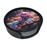 Regalo: este posavasos con estampado de donas es muy adecuado para madres, padres, amigos, colegas. También puede ser un regalo ideal para Navidad, Acción de Gracias, Día de San Valentín, Halloween, Pascua, aniversario y otras vacaciones. Una excelente idea de regalo para tus familiares y amigos como regalo de inauguración de la casa o vacaciones.