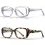 C2 | Blue Light Lens/Transparent Frame and Leopard Frame