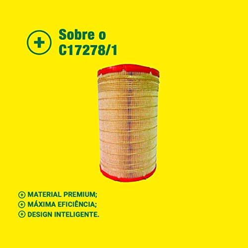 MANN-FILTER Original, Filtro de Ar, ‎C 17 278/1, Para Modelos Citroen, Fiat e Peugeot