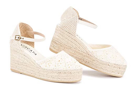 Image of VISCATA Satuna Women's Sandals Espadrille Canvas Buckle Wedges