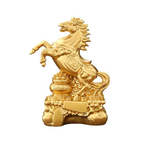 Estatua Caballo Feng Shui Dorado 3.5 in