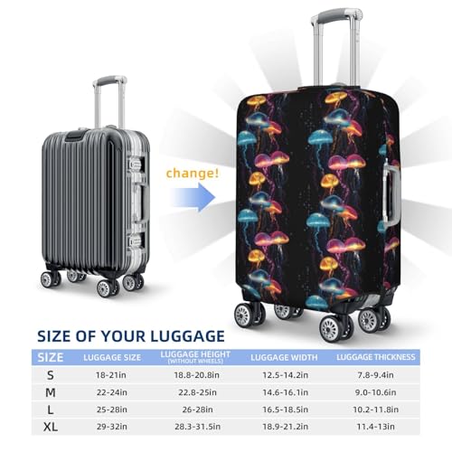 Luggage Cover Protector - Colorful Jellyfish A Print Fit 18-21 Inch Suitcase Covers for Luggage2