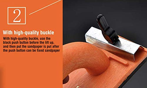 Edward Tools Hand Sander with Sandpaper Clamp - For Drywall, Wood, Floor - 9 1/4” x 3 1/4”’ - Ergo Contour Handle - Uses Standard 11 1/4” Sandpaper thumbnail 3