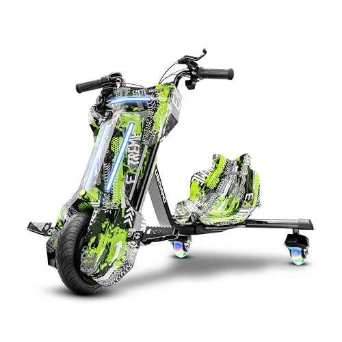 Image of Uboard 3-Wheel Drifter with LED Lights and Bluetooth for Kids Ages 6+Years,15 km /h Top Speed, 3-Hour Charge, 75 kg Weight Capacity
