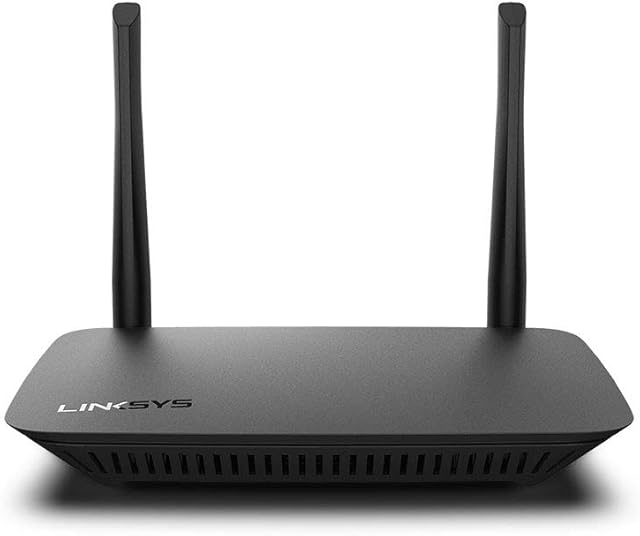 Linksys E5400 Wi-Fi 5 Router Dual-Band (Fast Wireless Router, AC1200, 4 Ethernet Ports), Black