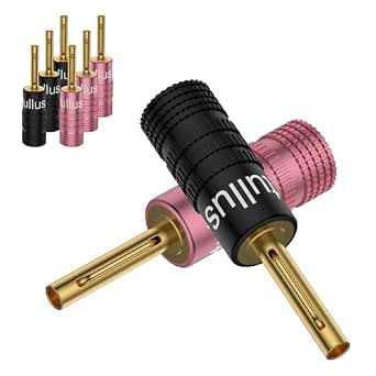 Tertullus 8 штук банановых штекеров для кабелей до 4 мм двойные винты 8-20 AWG бананы для акустического кабеля домашнего кинотеатра музыкантов и многого другого розовые клипсы