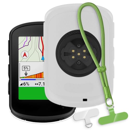 OAGELIM 2-in-1�ی�P�[�X�ƃ��X�g�X�g���b�v Garmin Edge 540 �Ƃ̌݊������� ���O���\�ȃ��j���[�h�t���d�b�J�o�[�A����~�ߕ����h�~�O���b�v�n���h�� (�z���C�g + �O���[��)
